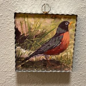 Metal picture decor.